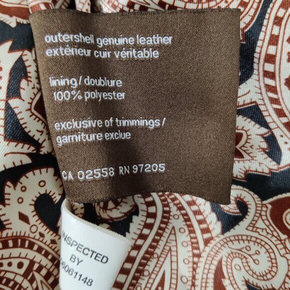 Danier Womens Leather Blazer Size L Red Peak Lapel Collar Formal Quiet - Picture 4 of 4